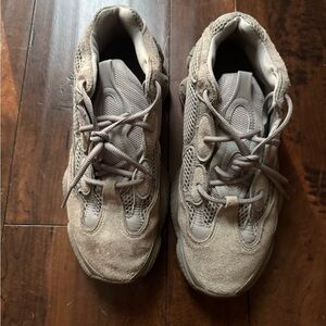 Yeezy Light Gray Textured Sneakers